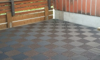 Wet area mats Modena installed on a balcony terrace